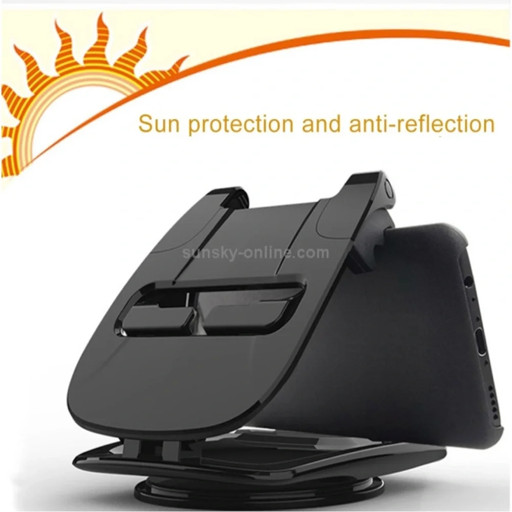 Sleek Black Dashboard Cell Phone Holder